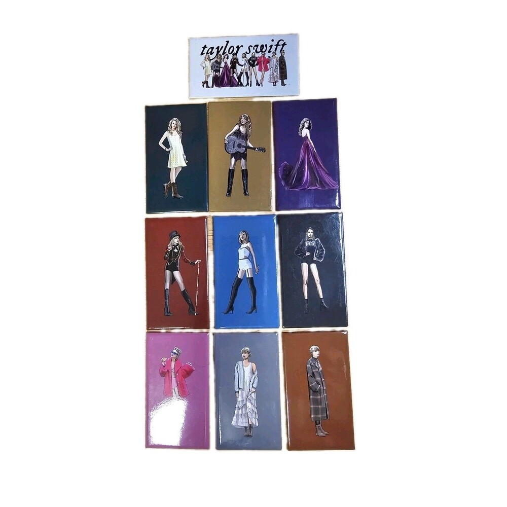 Official Taylor Swift Eras Magnet Set Complete 10 Piece Rare Merch Album...